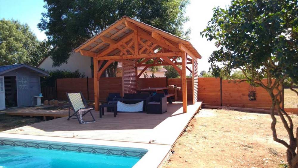 Structure avec terrasse